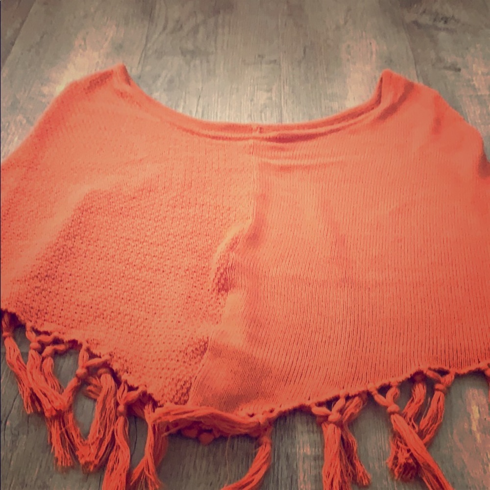 Burnt orange shawl